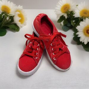 Heelys Youth Skate Shoe Red Canvas‎ Lace Up Youth Size 4 Unisex HES10456